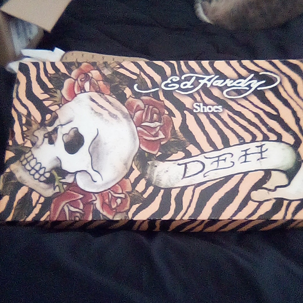 Ed Hardy Boots "Love Kills" Black Sz 9